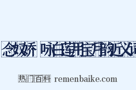 念奴娇·咏白莲用宝月韵近义词是什么意思的图片